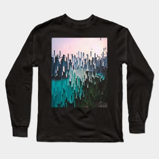 Morning Sun Glitch #3 - Contemporary Exclusive Modern Design Long Sleeve T-Shirt